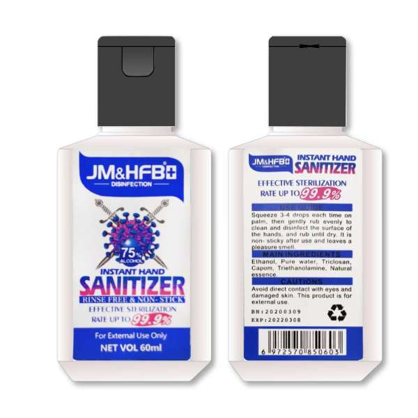 Hand Sanitizer Manufacturers Stock 60Ml Hand Sanitizer Gel Alcohol 75%
